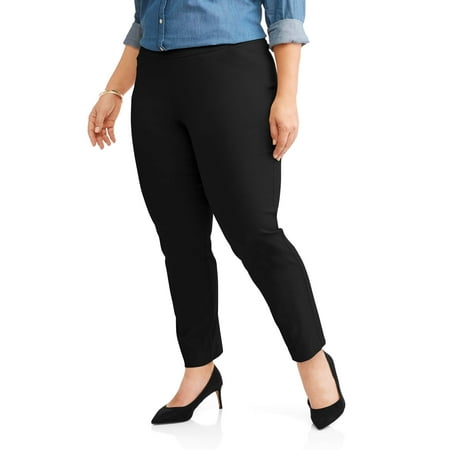 Terra & Sky - Women's Plus Stretch Woven Straight Leg Pant - Walmart.com