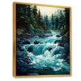thumbnail image 2 of Designart "Dreamlike River Map Of Usa" Usa Map Floater Framed Canvas Wall Art, 2 of 5