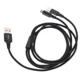 thumbnail image 2 of Durable Dual Charging Cable with Fast Data Transmission and Quick Connect for Home Use Black, 2 of 8