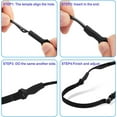 thumbnail image 5 of Adjustable Sports Glasses Straps,4 Pcs Child Glasses Elastic Bands,Eyeglasses Holder Straps,No Tail Eyeglass Straps for Child,Toddler Eyewear Retainers for Boys and Girls (Black), 5 of 7
