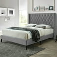 thumbnail image 2 of Better Home Products Amelia Velvet Tufted Queen Platform Bed in Gray, 2 of 6