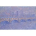 thumbnail image 3 of Monet, Claude 24x17 Black Modern Framed Museum Art Print Titled - Waterloo Bridge, Sunlight Effect, 3 of 5