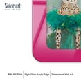 thumbnail image 4 of High Fashion Cheetah Maximalist Wall Art – Magenta Rounded Acrylic Wall Frame, 19.5x27.5 – Sculptural Dimensional Wall Art – Modern Decor by NOTORIART, 4 of 7