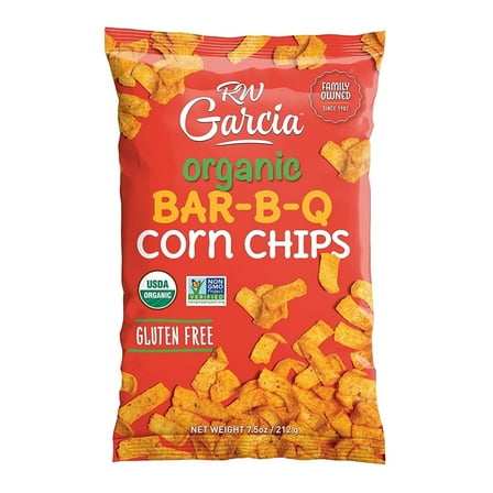 R. W. Garcia Organic Corn Chips Bar-B-Q -- 7.5 oz Pack of 2