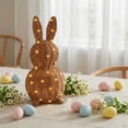 thumbnail image 4 of Woven Rattan Bunny Shaped Decorative Light Figure with Integrated LED String for Indoor Outdoor Use Home Garden Display, 4 of 8