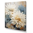 thumbnail image 2 of Designart "Beige, White, And Blue Mums Painting" Mums Canvas Wall Art, 2 of 7