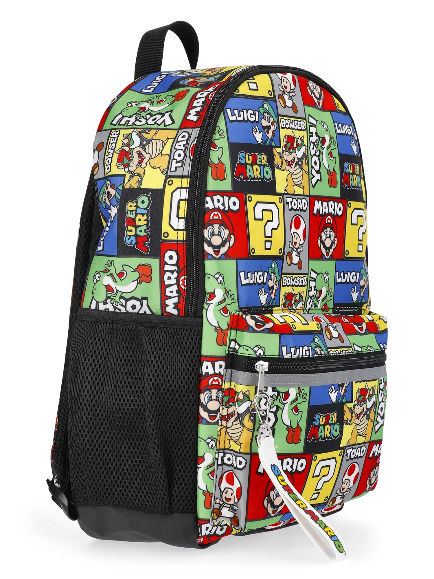 Nintendo Super Mario "Hello There" Boys 17" Backpack, Black