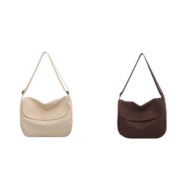 Bolso Hombro para Hombres Y Mujeres Mensajero Sólido Nailon Viajes () Blanco