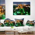 thumbnail image 4 of Designart Lighted Montreal City at Night - Cityscape Photo Throw Pillow - 12x20, 4 of 5