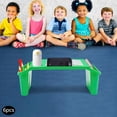 thumbnail image 2 of Kids Lap Desk Tray Plastic Breakfast Laptop Trays with Storage Portable Activity Table with Side Pockets/Slot Portable Lap Bed Table for Writing Eating Game Classroom Snacks (Green/ 6pcs), 2 of 19