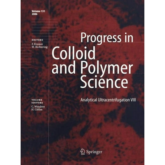 Progress in Colloid and Polymer Science Analytical Ultracentrifugation VIII, Book 131, (Paperback)