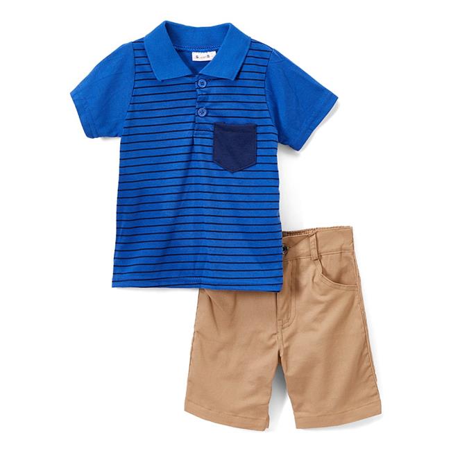 Sweet & Soft 2332062 Toddler Boy Twill Shorts with Polo, Case of 24 Walmart Canada