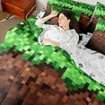 thumbnail image 4 of Castle Fairy Female Men Women Pixelated Blocks Miners Bedding Comforter Set 7-Piece,Video Game Gamepads King Bedding Sets,Geometric Plaid Patchwork Ultra Soft Bed Sheets,Lightweight Room Decor, 4 of 8