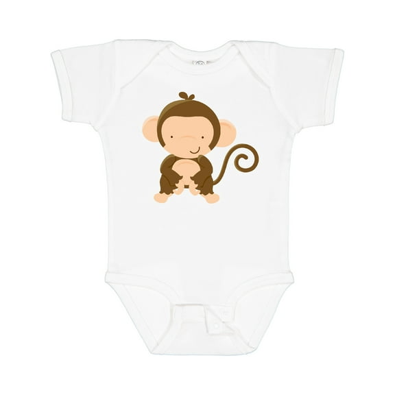 Inktastic Happy Monkey Boys or Girls Baby Bodysuit