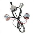 thumbnail image 2 of 3X Faisceau de Câblage pour Guitare Pré-Câblé Deux Pickup 500K Casseroles Interrupteur à Bascule 3 Voies Argent, 2 of 6