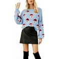 thumbnail image 1 of Chandails de Noël Laids pour Femmes Chandail-Over Tricoté Col Rond Laid pour Fête, 1 of 7