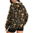 thumbnail image 5 of SCRAWLGOD Mushrooms Women's Zip Up Hoodie Plus Size S Graphic Hoodies for Women Park Comfortable Women Oversized Sweatshirt Soft Active Wear for Women Fashion, 5 of 7