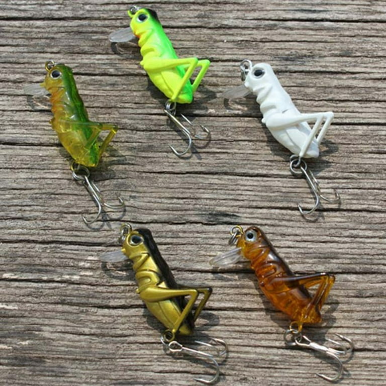 Sanwood Fishing Lure Lifelike Anti-Corrosion ABS Grasshopper Shape Lures for Fishing, Size: One size, Other
