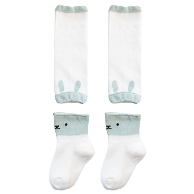 Rodilleras para bebé de talla S, calcetines antideslizantes para gatear, algodón con protección para el codo y la rodilla con dibujos animados para bebé