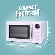 Nostalgia 0.7 cu ft Retro Microwave Oven, 700W Countertop Microwave Oven with 8 Auto Cook Programs, Lavender