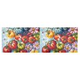 thumbnail image 6 of Yayeee Kitchen Valance Rod Pocket 54" x 18" Living Room Window Curtain, Blue Floral Tomatoes, 6 of 6