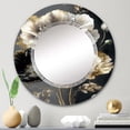 thumbnail image 2 of DESIGN ART Designart 'Grey Gold Flower Bouquet I' Printed Floral Wall Mirror 20in.x30in., 2 of 5