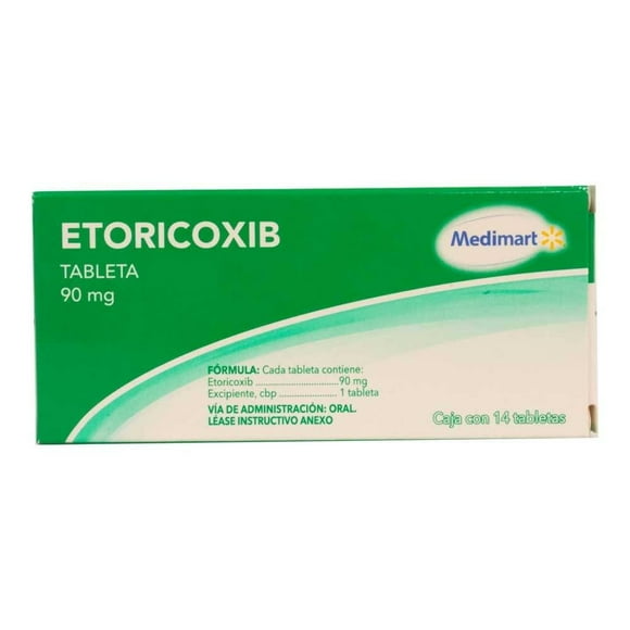 Etoricoxib Medimart sabor neutro 14 tabletas de 90 mg
