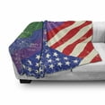 thumbnail image 3 of Vintage Rainbow Soft Flannel Fleece Blanket, Worn out Pride Flag and Old Glory Patriotism Freedom and LGBT Themed Design, Cozy Plush for Indoor and Outdoor Use, 70" x 90", Multicolor, by Ambesonne, 3 of 6