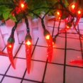 thumbnail image 3 of shiyou-Solar Red Chili String Lights, 50 LED Chili Shape Fairy String Lights Solar Operated String Lights for Wedding, Chinese New Year,Spring Festival,Party Decoration,Christmas, 3 of 4