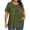 Army Green-1, variant on Aofany Womens Plus Size Tops Tunic Short Sleeve Crew Neck Shirts Casual Loose Soft Blouse L-5XL