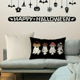thumbnail image 4 of Halloween Pillow Covers 12x20 Inch Halloween Ghosts Mushroom Decor Pillowcase Black Holiday Farmhouse Throw Pillows Indoor Outdoor Couch Cushion Case for Home Sofa Decorations, 4 of 6