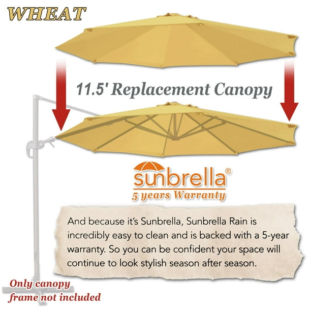 Strong Camel Replacement Canopy For 11 5ft 8 Ribs Rome Cantilever Patio Umbrella Parasol Top Sunbrella Cover Com - How To Measure For A Replacement Patio Umbrella Canopy