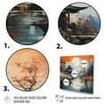 thumbnail image 3 of Designart "Orange Grey Asian horizon I" Abstract Landscape Floater Framed Canvas Art Print, 3 of 7