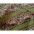 thumbnail image 4 of oneOone Silk Tabby Fabric Leaves & Floral Block Print Fabric BTY 42 Inch Wide, 4 of 4