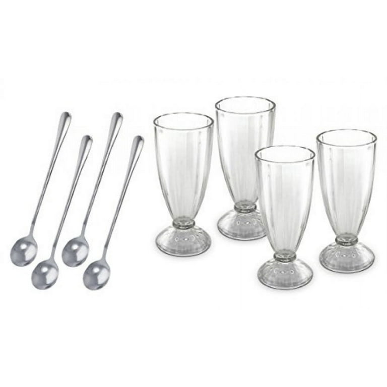 KOVOT 12-Ounce Old Fashioned Plastic Soda Glasses And Straws Set of 6