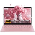 thumbnail image 1 of Auusda 15.6" Business Laptop, Windows 11 Pro Home Computer, 1080P Intel N150 CPU, 16GB RAM 512GB SSD, Backlight Keyboard, Fingerprint Reader, Pink, 1 of 7
