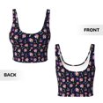 thumbnail image 6 of Uemuo Skulls In Floral Pattern Women's Sports Bra - High Impact Support, Breathable, and Comfortable Athletic Bra for Running, Yoga, and Workouts, 6 of 9