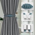 thumbnail image 3 of NANAHuang 4 Pack Mini Magnetic Curtain Tiebacks Modern Simple Style Drape Tie Backs Elegant Hand Weave Rope Knot Decorative Curtain Holdbacks for Home & Office Window Drapery (Beige), 3 of 7