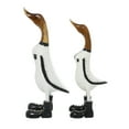 thumbnail image 6 of 16", 19"H White Bamboo Handmade Spotted Duck Sculpture, by DecMode (2 Count), 6 of 9