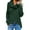 Green,S,M,L,XL,XXL, variant on Waffle Knit Sweaters for Women Solid Color Loose Turtleneck Sweater Top Button Deco Wrap Front Sweatshirt