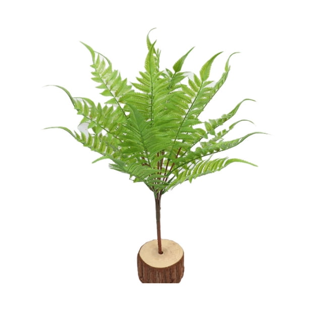Xiao Hua Juego de 6 piezas de helecho de imitación para decoración moderna de interiores, hogar u oficina, 45 cm (19 hojas, helecho cola de fénix).