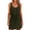 #377-Army Green, variant on Women's Casual Dress U-Neck Button Front Tie Waist with Pockets Solid Color Comfortable Everyday Wear