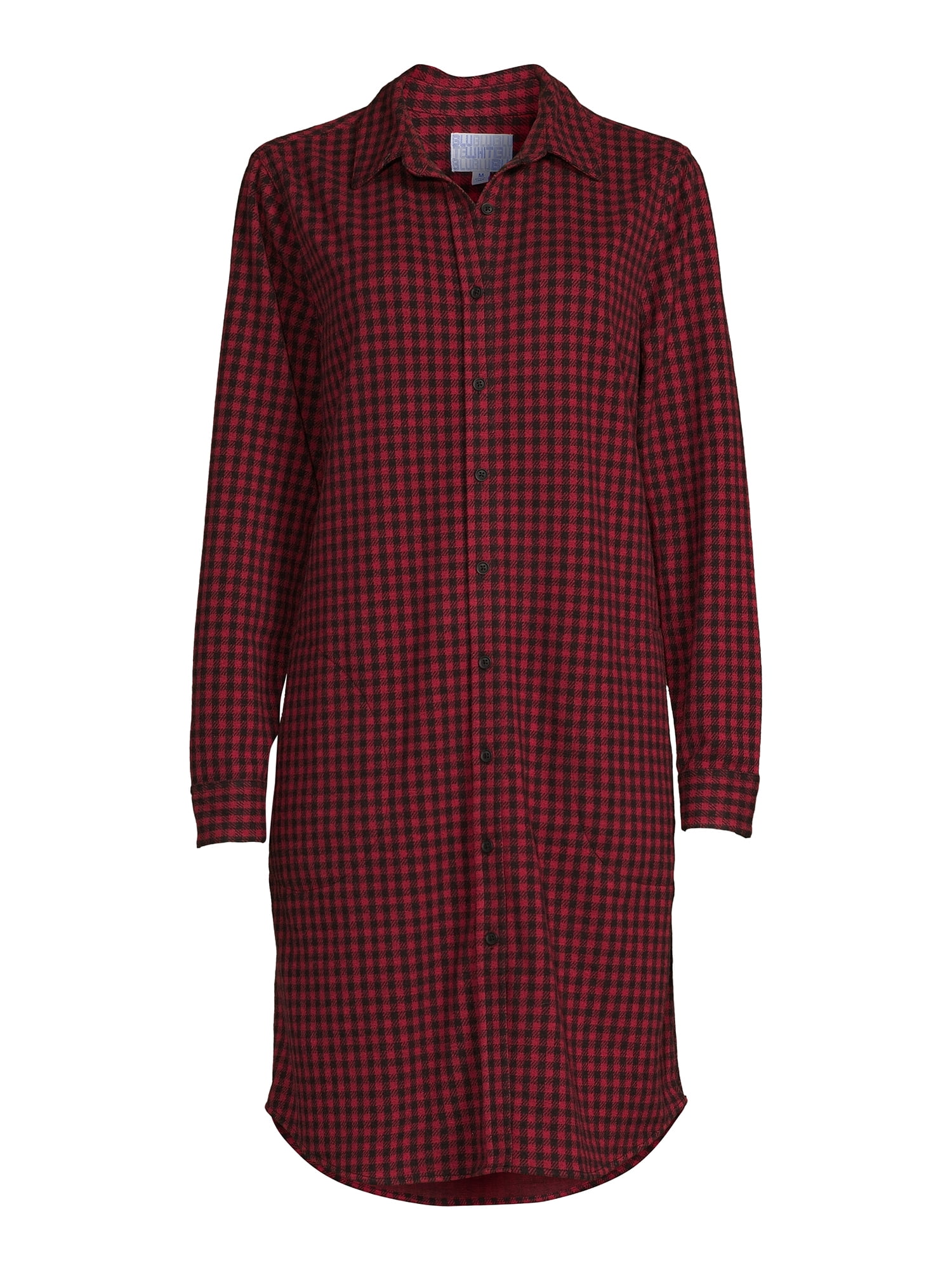 Blu White Blu's Women's Plaid Button Down Dress