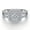 Main ring, variant on Platinum Plated Silver Ring with Simulated Diamond Accents and 94 Sparkling Stones Polished Inlaid Design Tarnish