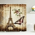 thumbnail image 2 of 4Pcs Paris Eiffel Tower Shower Curtain Sets Red Lip Print Bathroom Set Decor with Non-Slip Rugs Bath U-shaped Mat Toilet Lid Cover Waterproof Sexy Bathroom Curtains Shower Set with 12 Hooks, 2 of 7