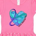 thumbnail image 3 of Inktastic Suicide Prevention Awareness Purple and Teal Heart Ribbon Girls Toddler Dress, 3 of 4