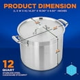 thumbnail image 2 of NutriChef 12-Quart Stainless Steel Large Stockpot, 2 of 8