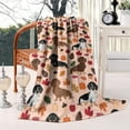 thumbnail image 2 of Fall Dachshund and Pumpkin Blanket,Comfortable Soft Flannel Throw Blanket,All Season,Warm Lightweight Blankets for Sofa Bed Couch Living Room Chair,40"x50"(100x130cm), 2 of 4