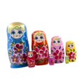thumbnail image 1 of Adorables Niñas Rusas Anidando Muñecas Matryoshka Apindo Piezas Hechas a Mano azul CUTICAT Muñeca rusa de anidación, 1 of 8