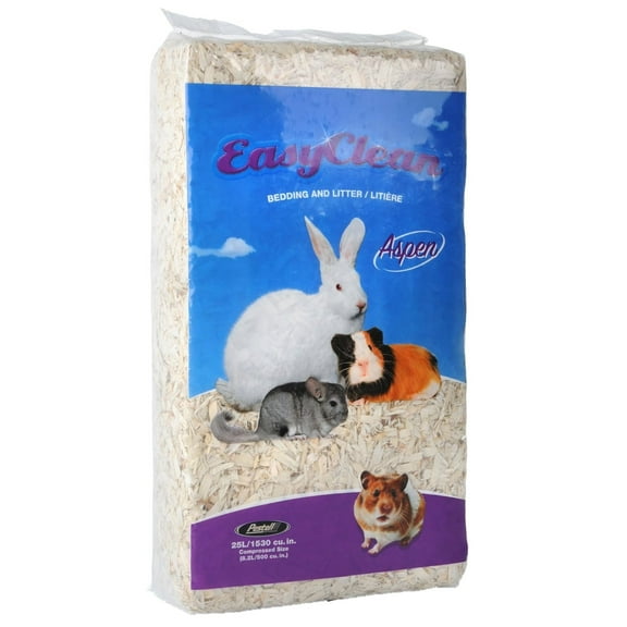 Pestell Easy Clean Aspen Pet Bedding, 25 Liters - 100% Biodegradable, Highly Absorbent Small Pet Bedding - For Odor Control & Comfort